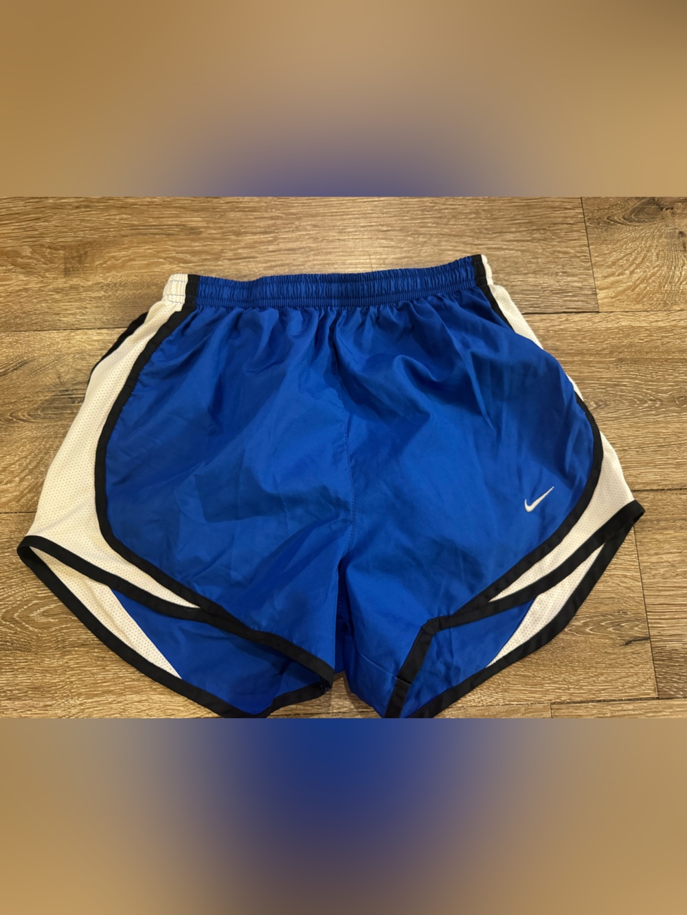 Nike Royal Blue and White Women's Athletic Shorts XS
